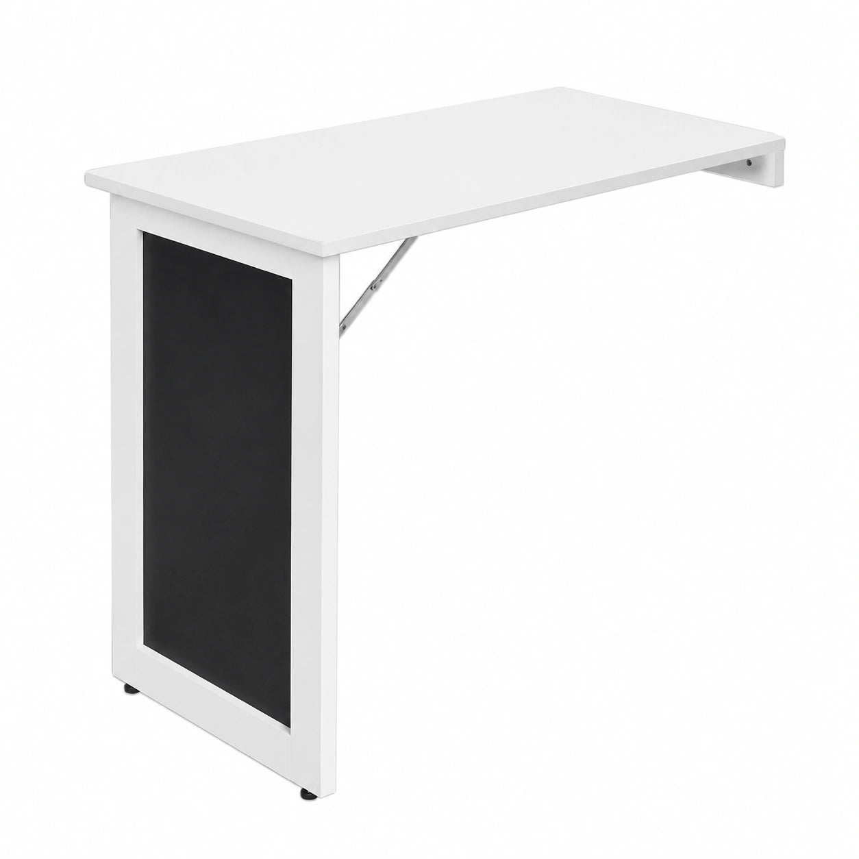 Tavolo Pieghevole da Muro con Lavagna Memo, chiuso 8 cm, 50 × 75 × 76cm, Tavolo da Pranzo, portata 30 kg