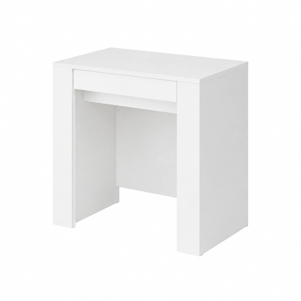 Tavolo consolle allungabile fino a 250 cm 79 × 54 × 78 cm Salvaspazio, Multiuso per cucina, sala da pranzo, soggiorno, zona living (Bianco laccato