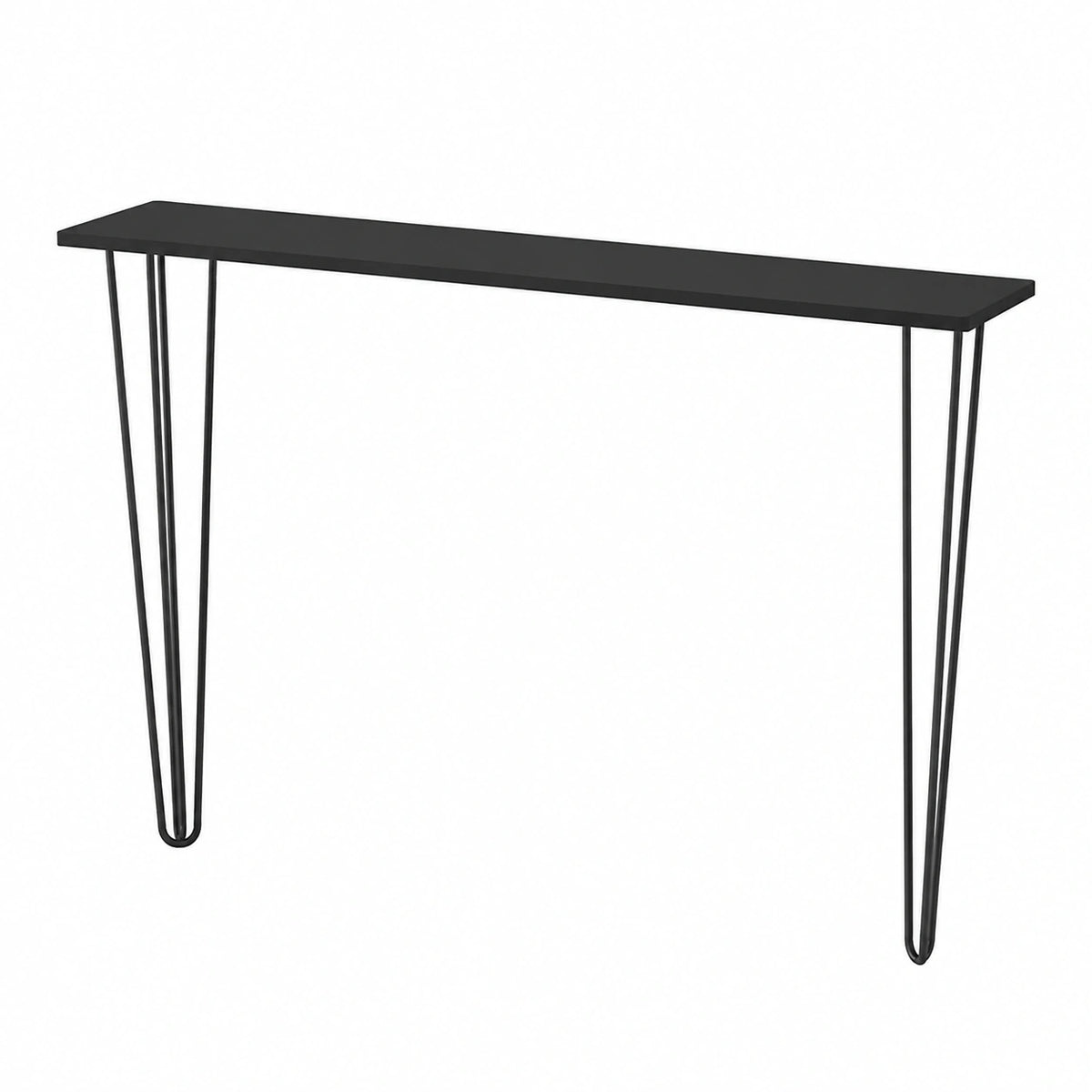 Consolle da Muro con Gambe a Forcina Tavolo a Consolle da Parete 82 × 80 × 18 cm Piano d'Appoggio a Fissaggio Murale - Nero